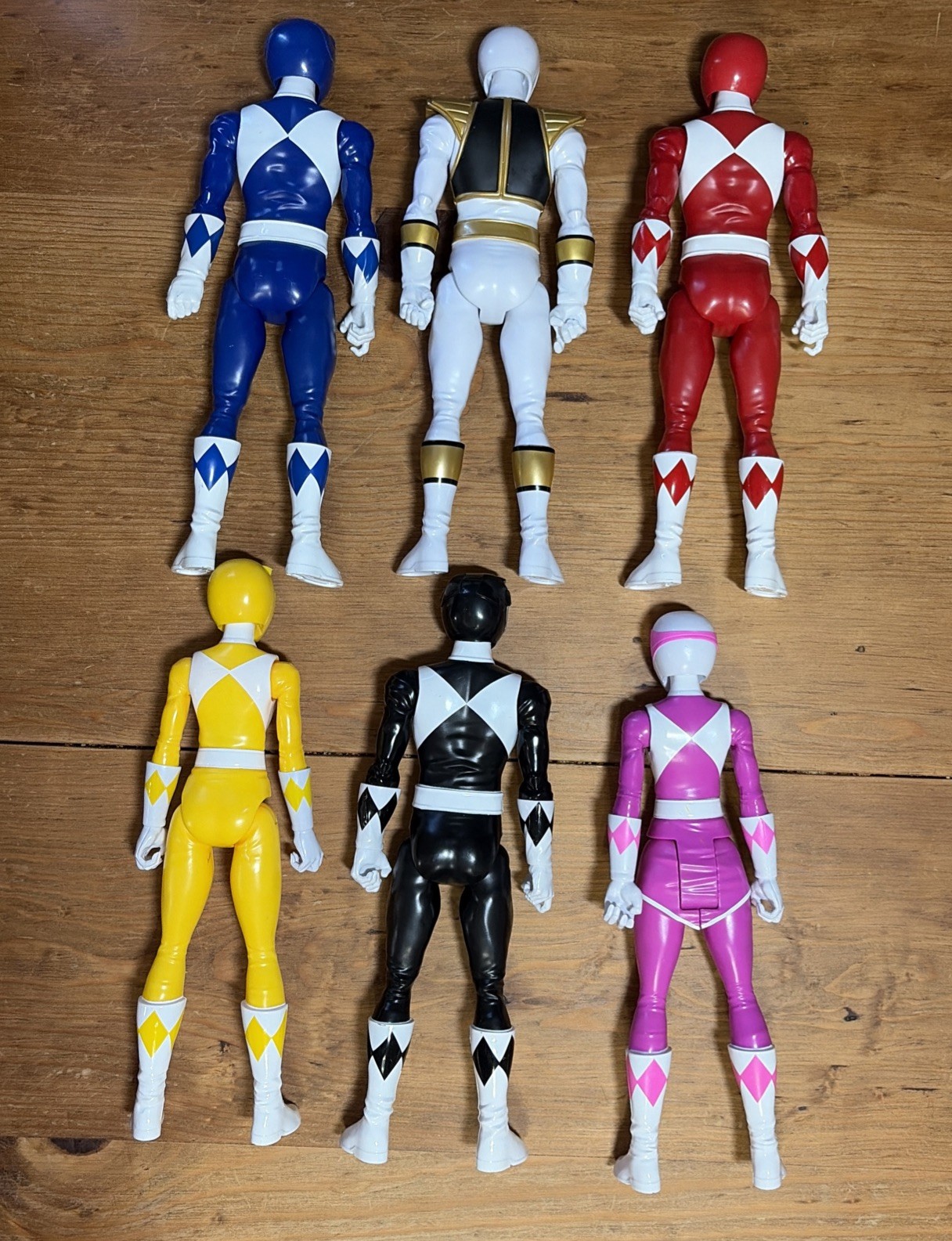 Mighty Morphin Power Rangers Hasbro 2021 Set 6 Plastic Figures 11” No Accessory