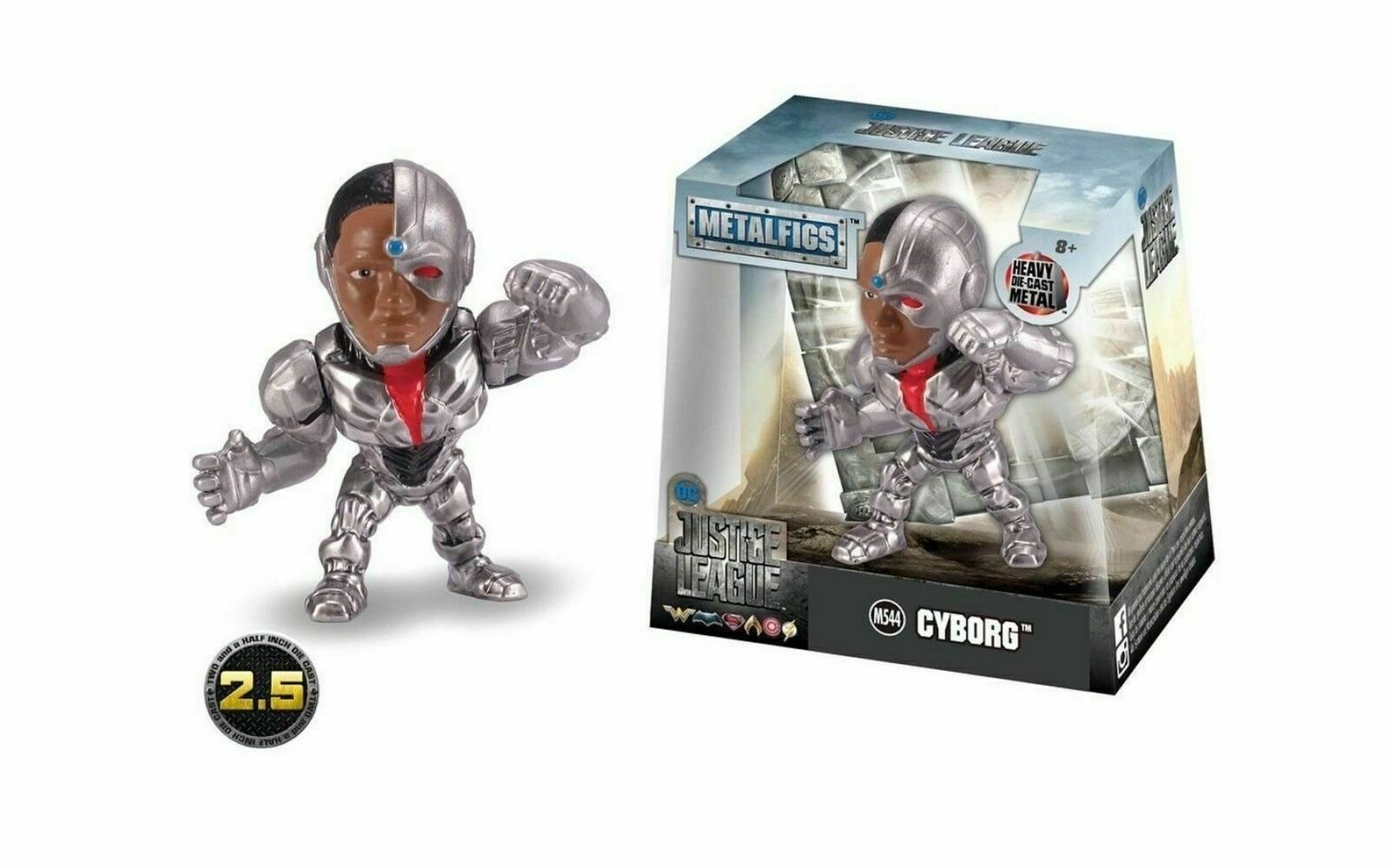 Jada 2.5&Prime; METALFIGS Justice League Cyborg Action Figures 84858-W1-M544