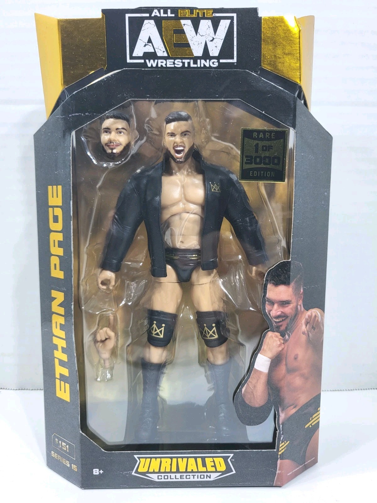 AEW Unrivaled Series 15 ETHAN PAGE 1 OF 3000 CHASE Figure RARE NEW & SEALED