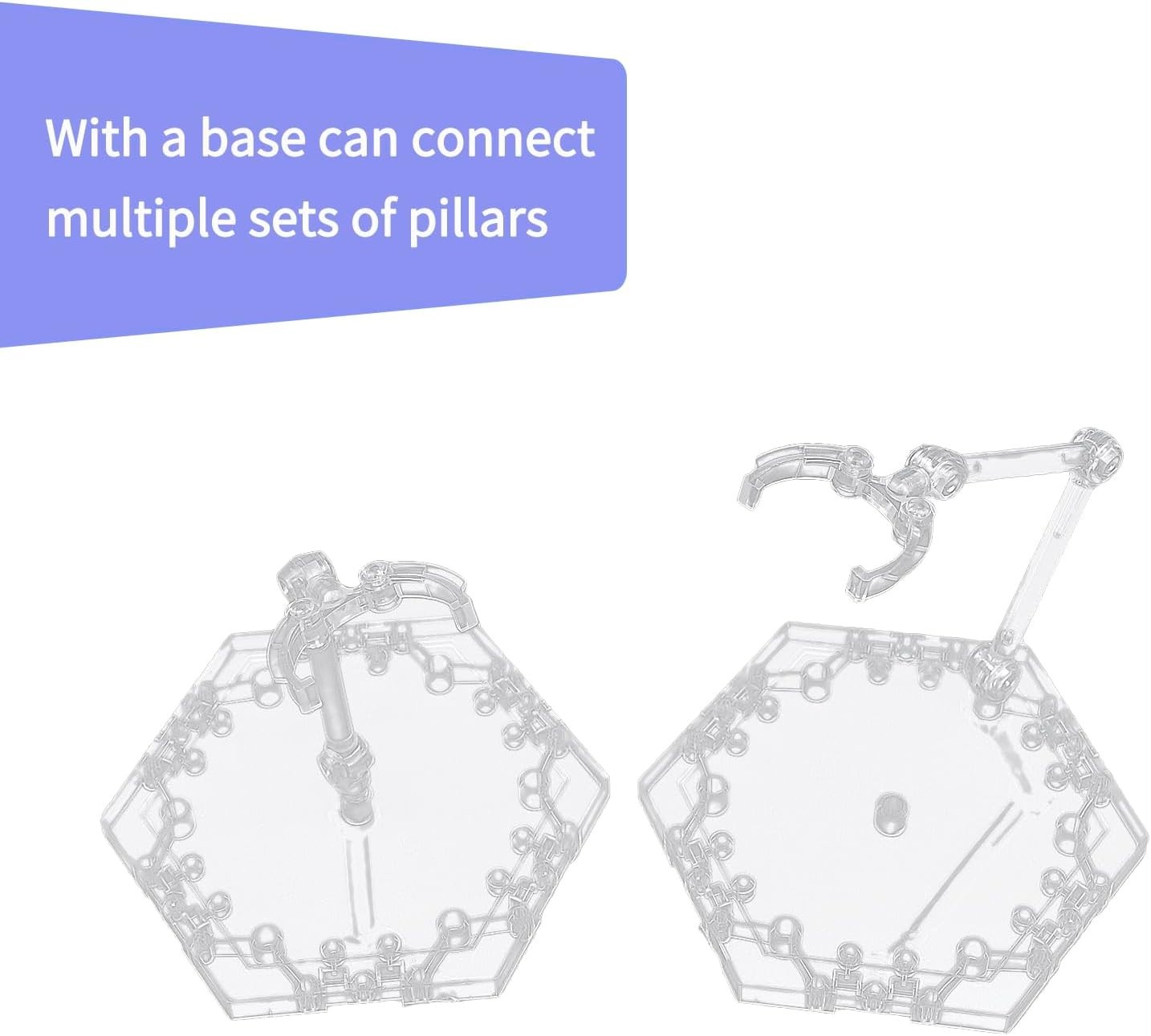 Lightweight 5-Piece Action Figure Stand with Screwdriver for Easy Assembly