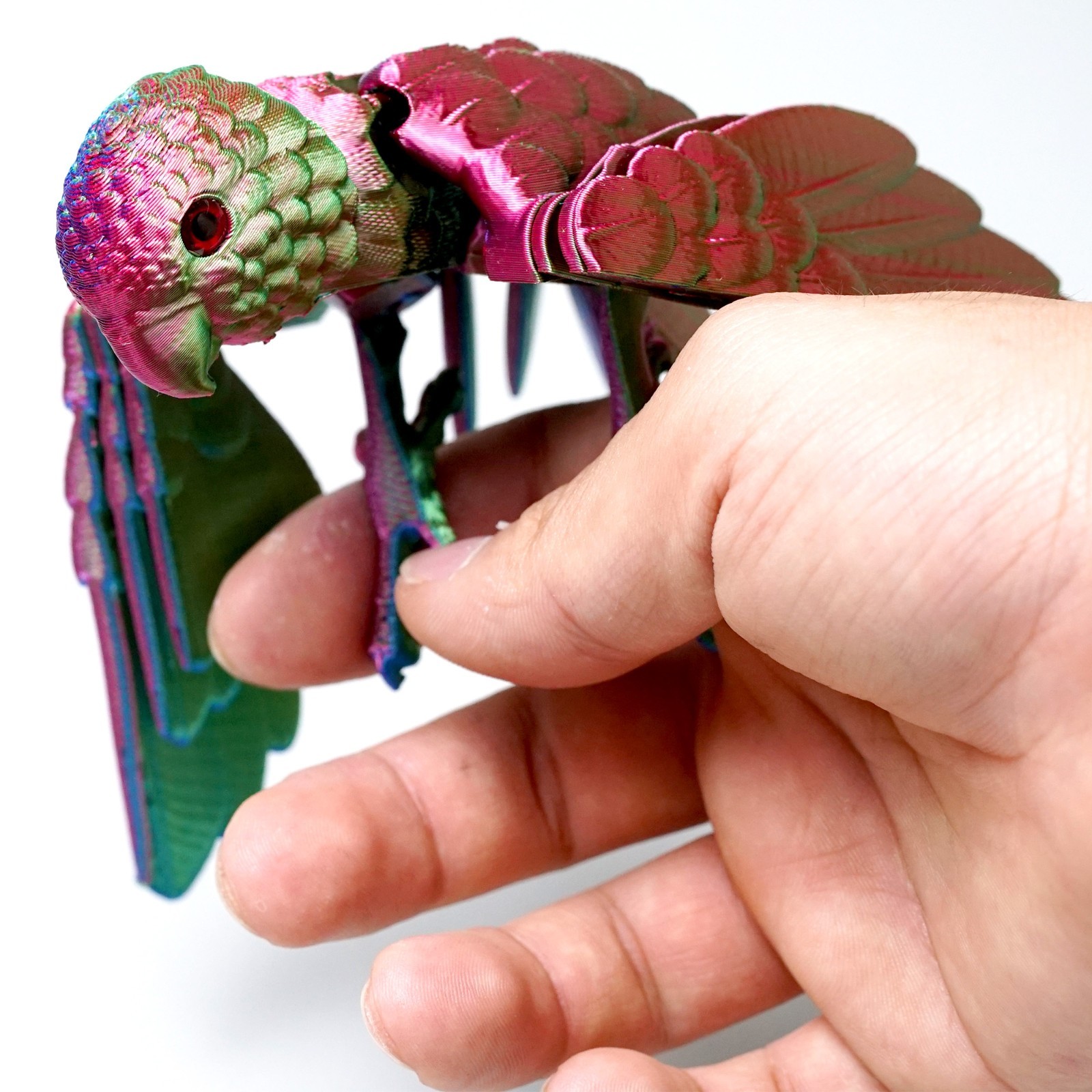 3D Printed Parrot Model,Articulated Animals figure,Fidget Toys Home Decor