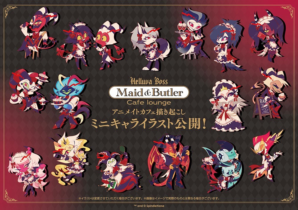 Helluva Boss Animate Cafe Mini Acrylic Stand Japan 2026 Blitzo Asmodeus