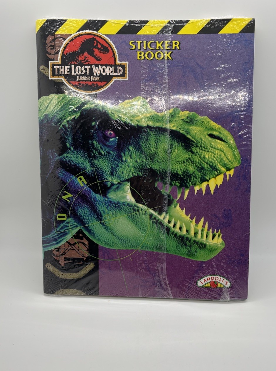 Jurassic Park Lost World Sticker Book Activity Coloring Landoll&rsquo;s Lot Of 4 NOS