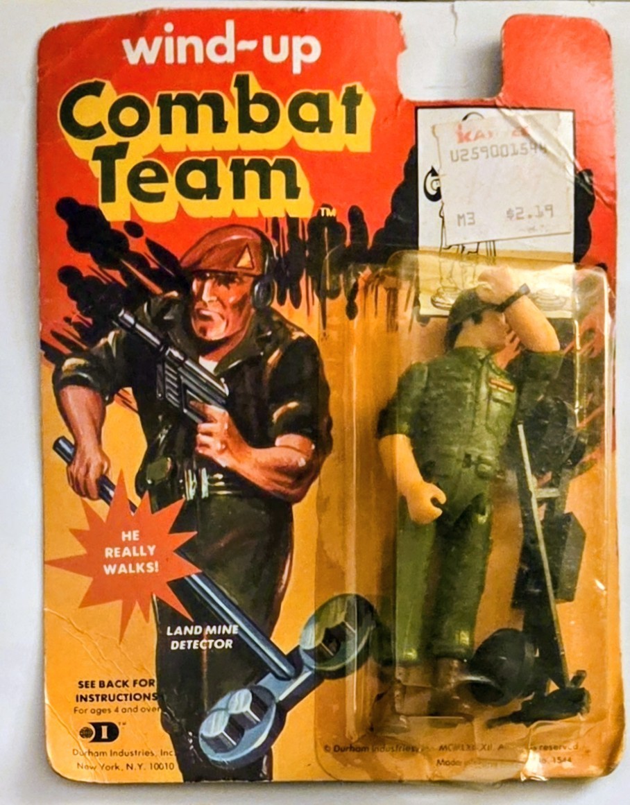 1982 DURHAM INDUSTRIES WIND-UP POWERIZED COMBAT TEAM ACTION FIGURE SEALED