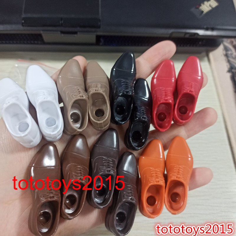 1/6 Men&rsquo;s Leather Shoes Solid Shoes Model For 12&Prime; Male Action Figure Body Toys
