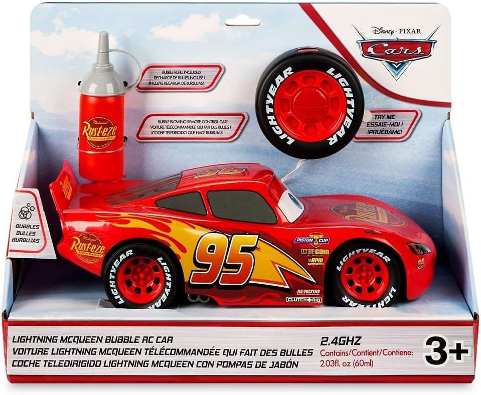 Lightning McQueen Bubble-Blowing Remote Control Car – 2.4GHZ