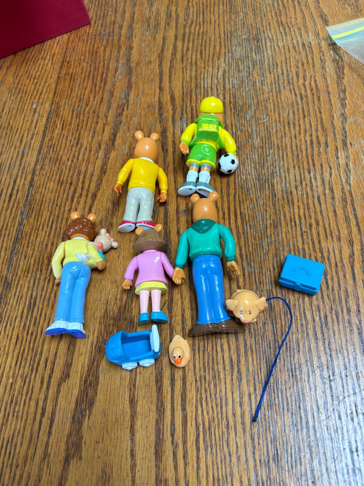 PBS Kids Arthur Aardvark Family Lot Of 5 Posable Figures Dog & Toys Hasbro 90&rsquo;s