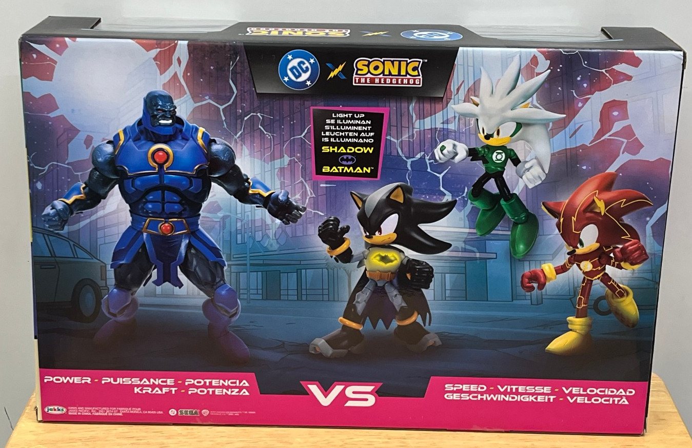 DC Comics x Sonic the Hedgehog ~ 5&Prime; Action Figure Multipack Power vs Speed ~ NIP