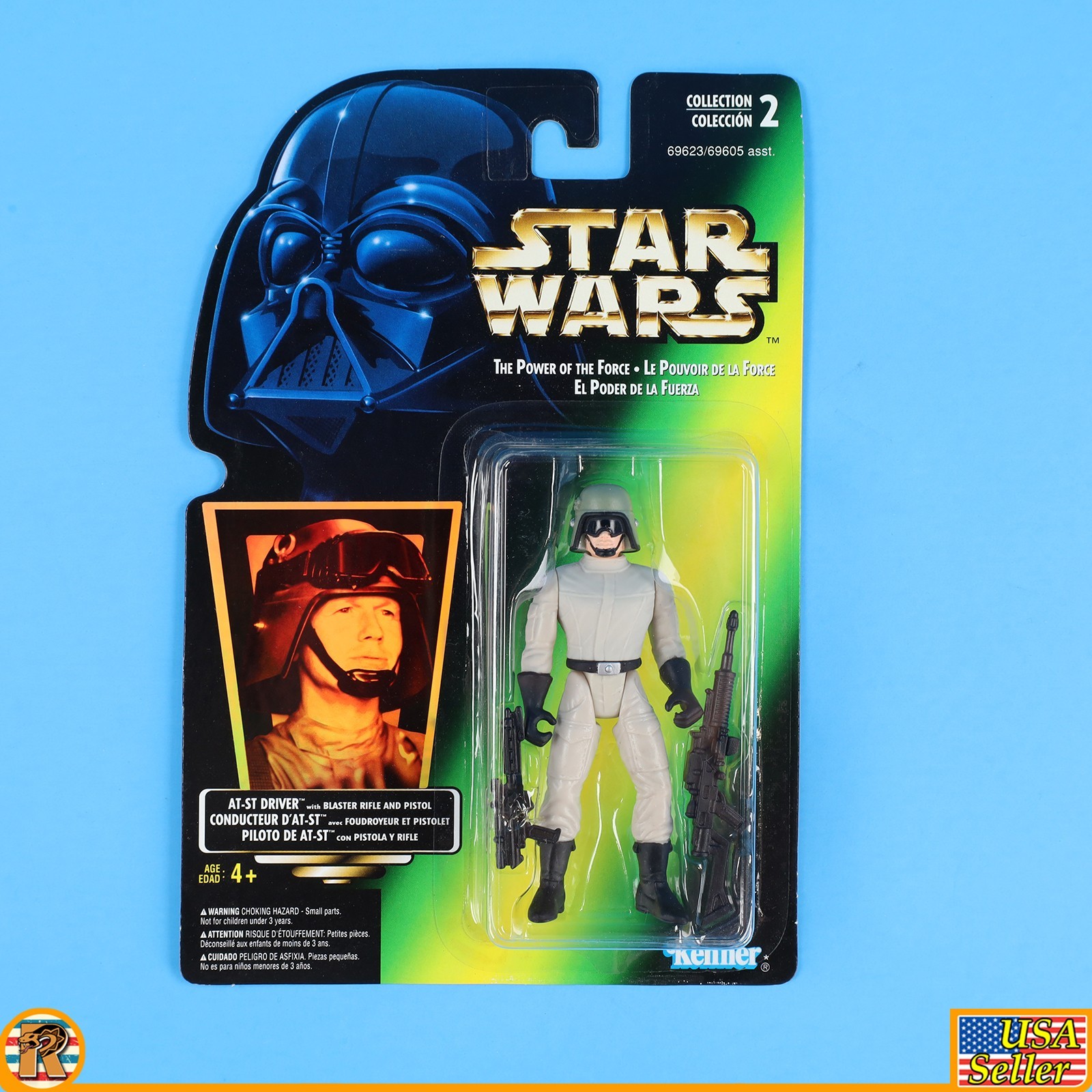 Star Wars – AT-ST Driver (Canada Tri Lingual) – POTF Green – MOC – [F-PTFG-32]