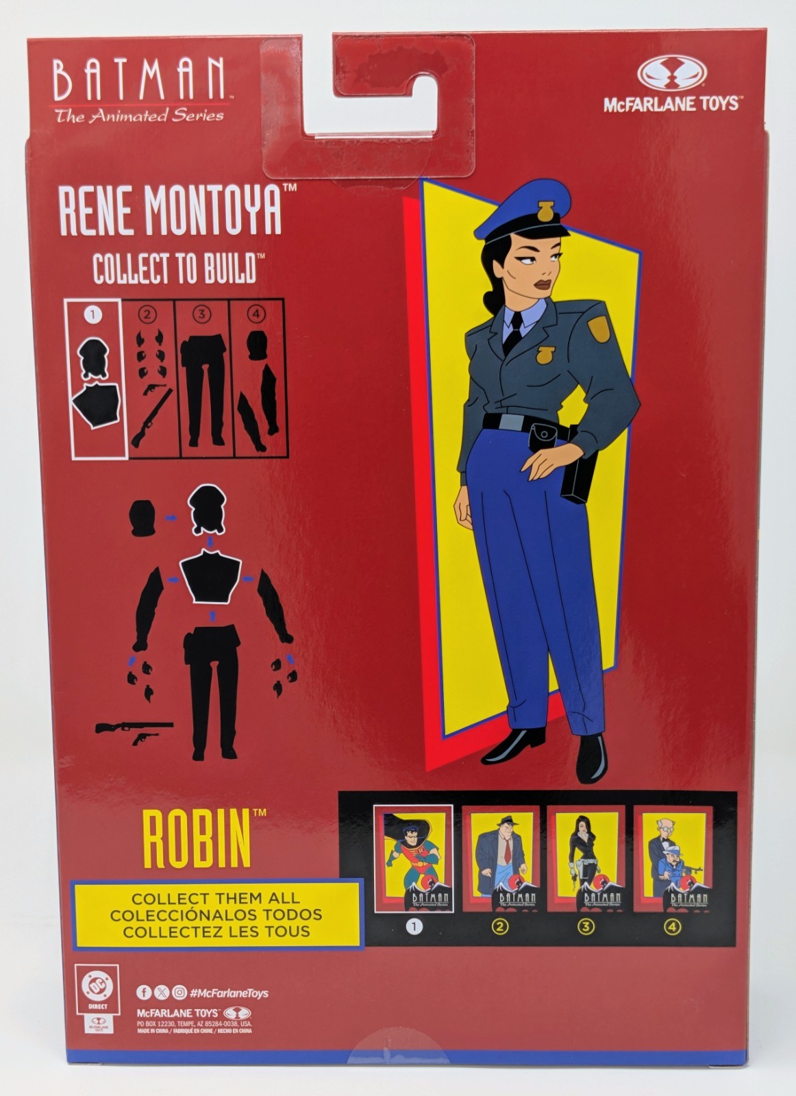 McFarlane DC Batman Animated Series BTAS Robin Black & Red BAF Rene Montoya NEW