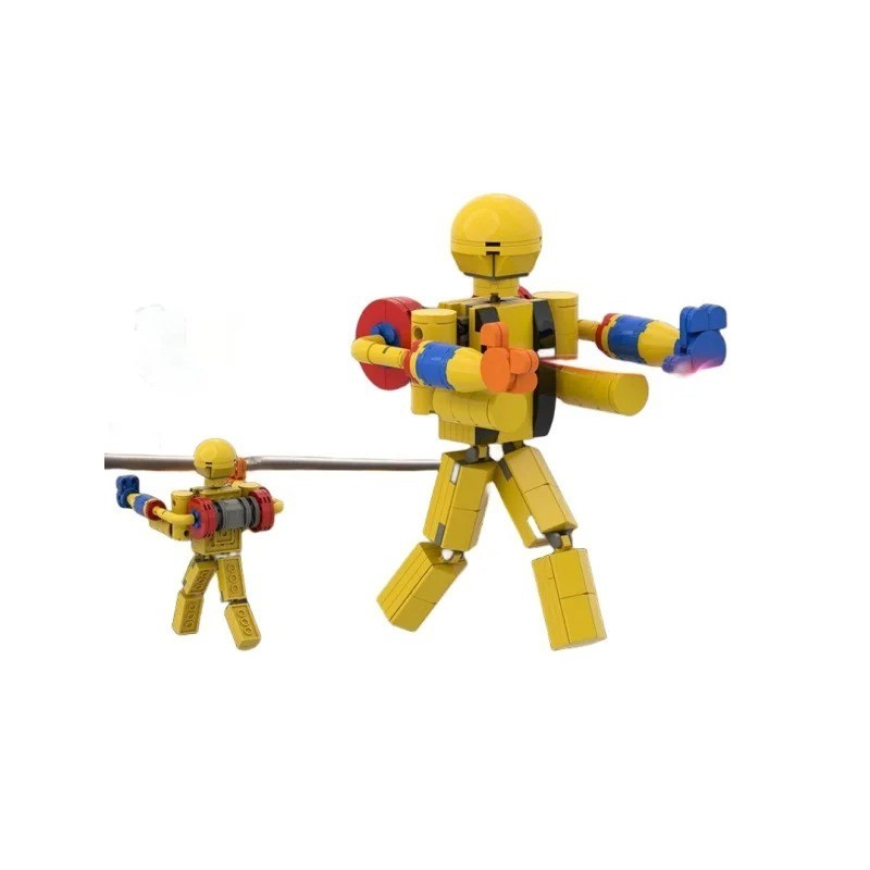 Poppy Playtime Action Figure Player No.1 with GrabPack Building Blocks Fans Gift