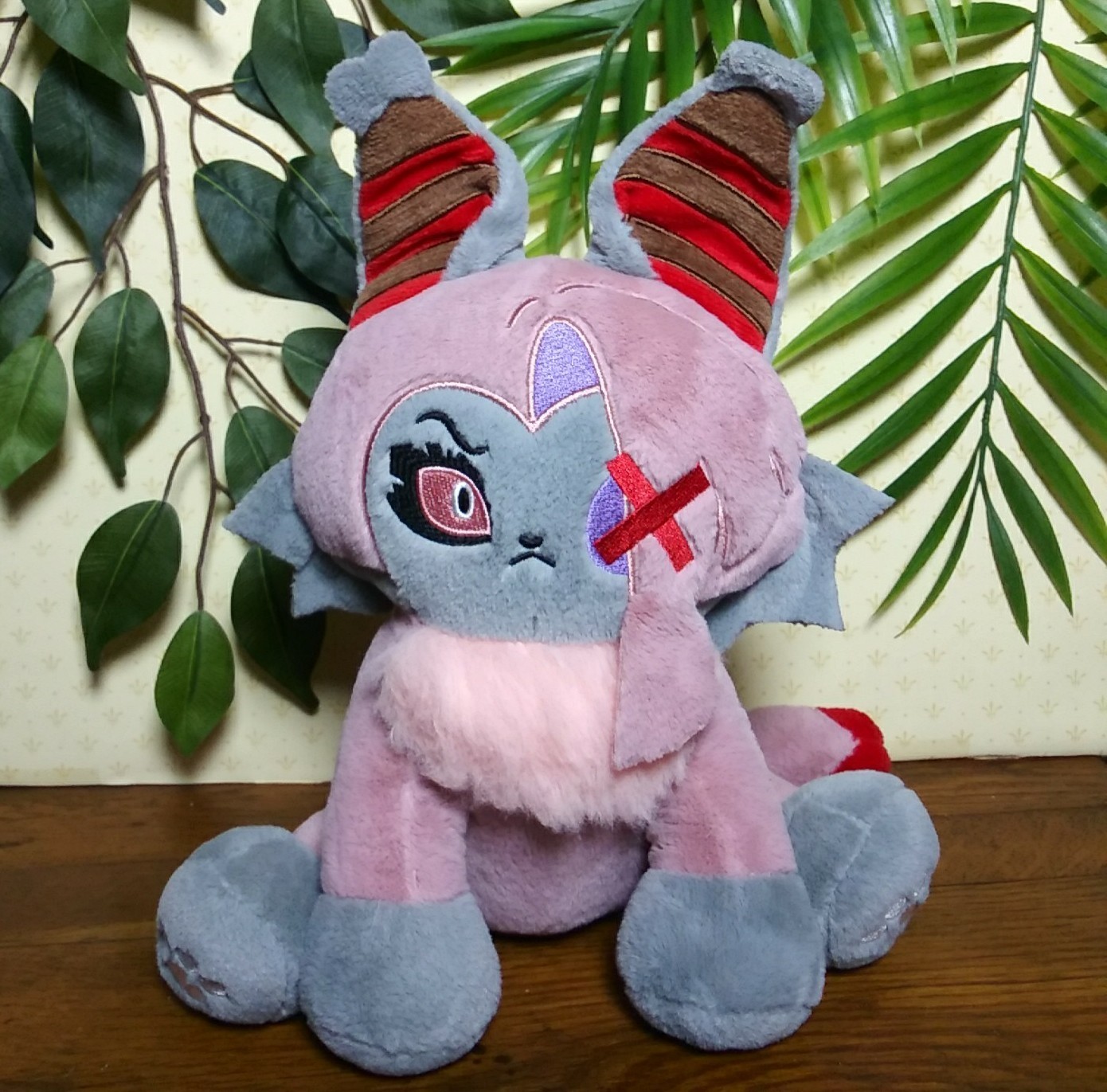 Hazbin Hotel Anime Vaggie Meow 9&Prime; Sitting Cat Purple Pink Stuffed Plush Toy