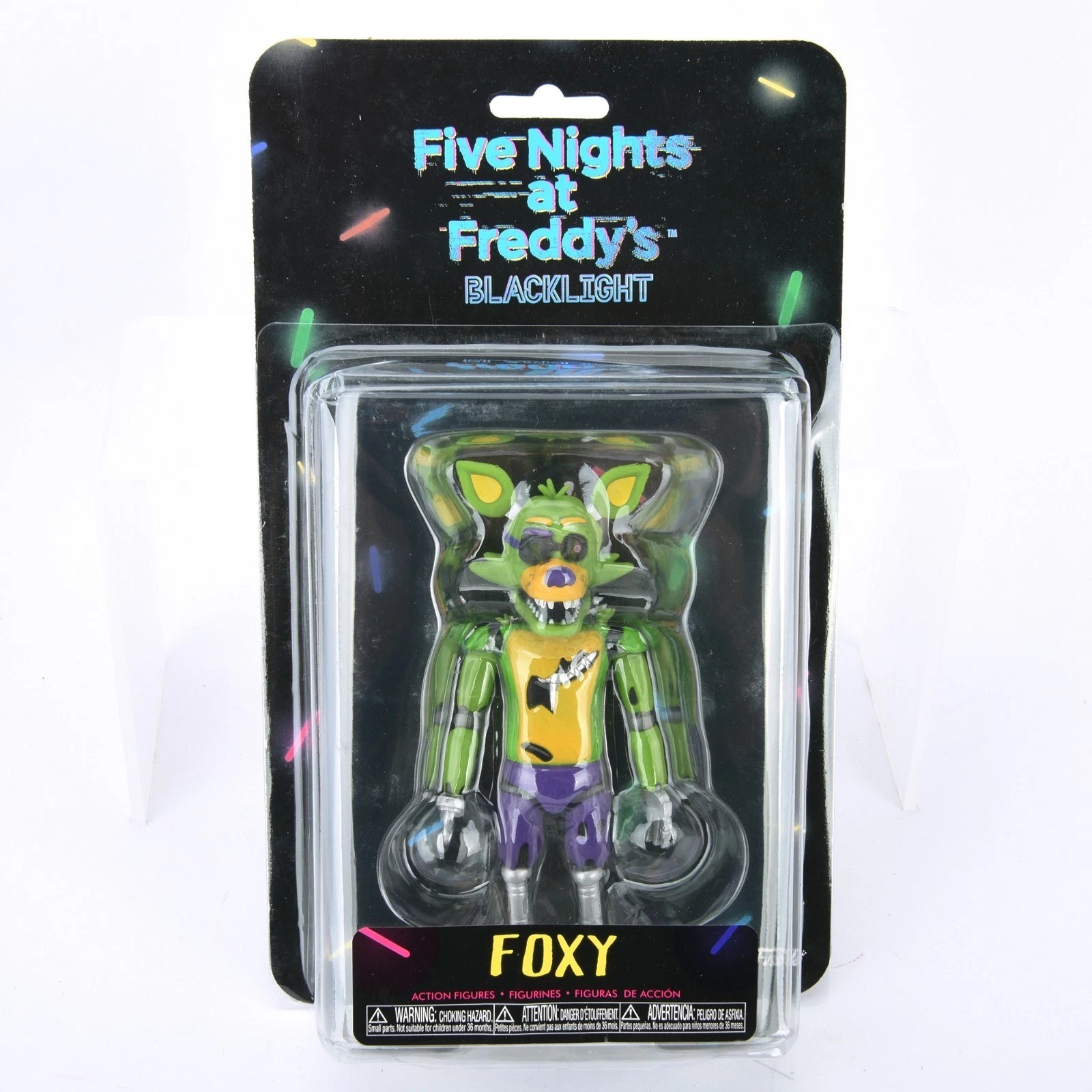 Five Nights At Freddy FNAF Blacklight 5&Prime; Articulated Action Figure Toy – Foxy