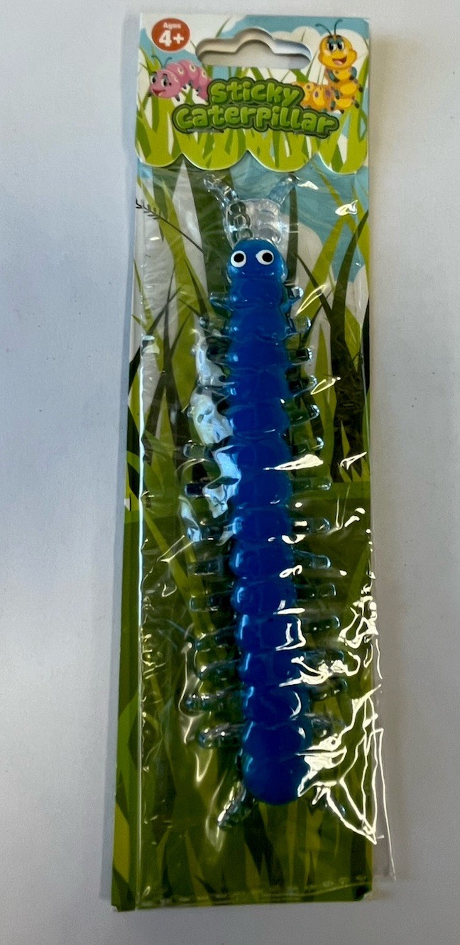 Durable Blue Squishy Large 5.5 Inch 14cm Stretchy Caterpillar Toy Slimly Sticky
