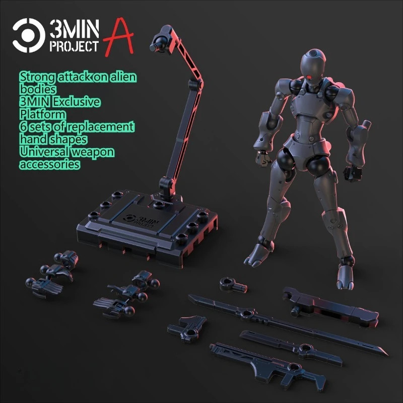 Sheik Mainland 3MIN-A 3.75&Prime; Alien Attack Humanoid Action Figure