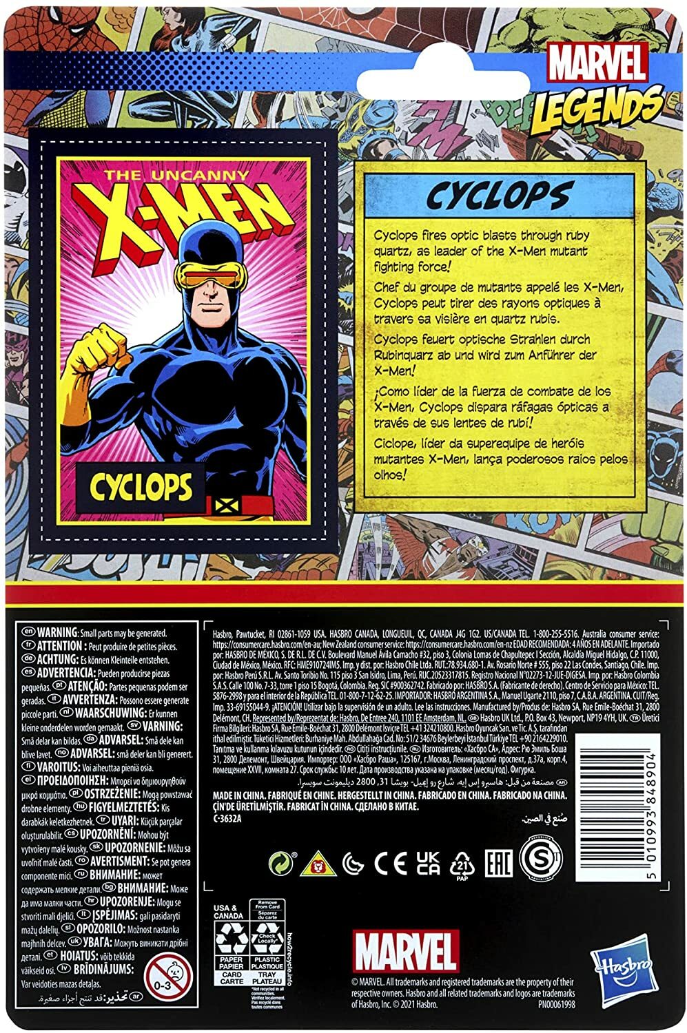MARVEL LEGENDS RETRO 375 COLLECTION 3 3/4-INCH CYCLOPS ACTION FIGURE