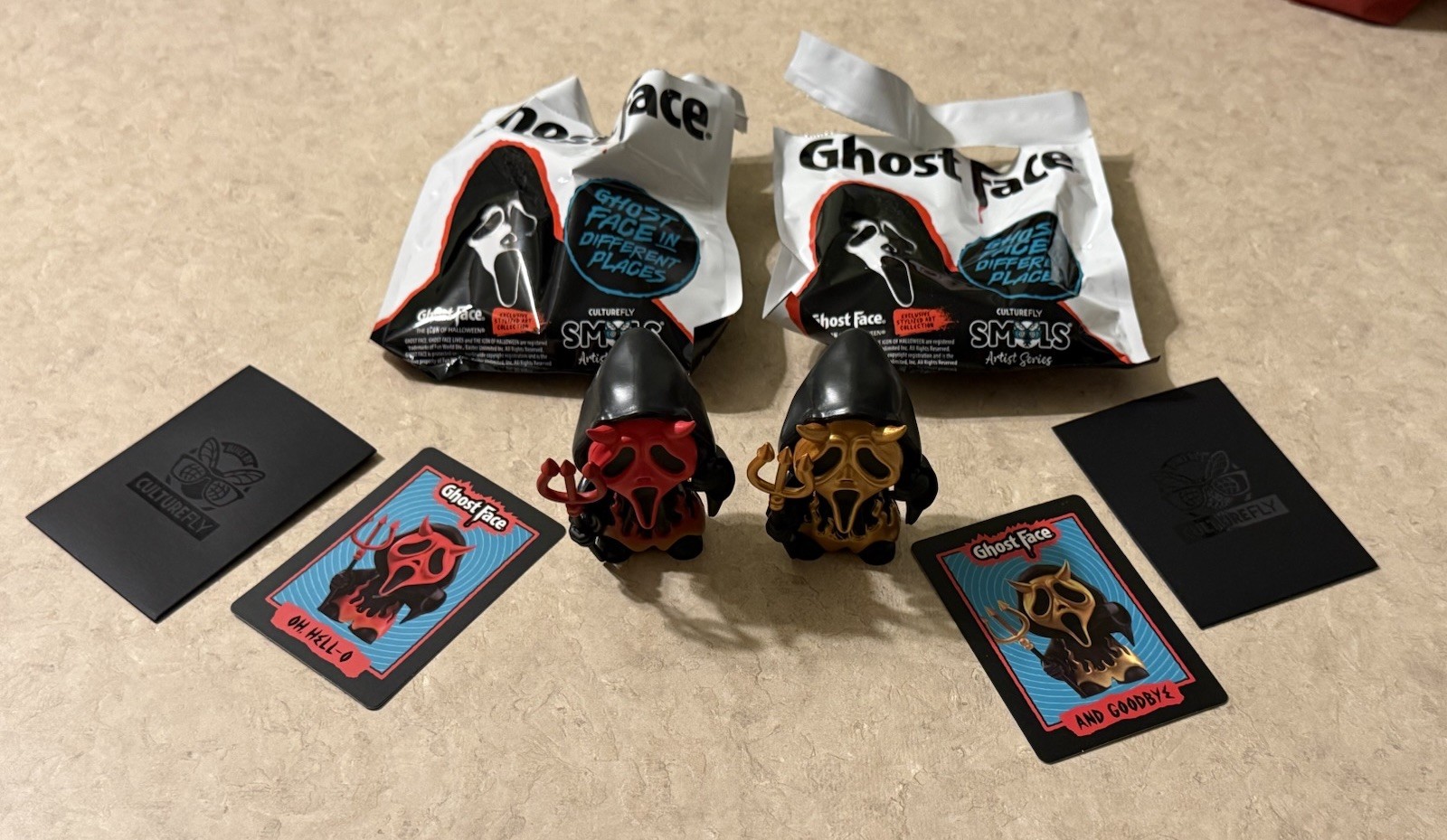 Culturefly GHOST FACE In Different Places RED & GOLD DEVIL MASK CHASE BUNDLE