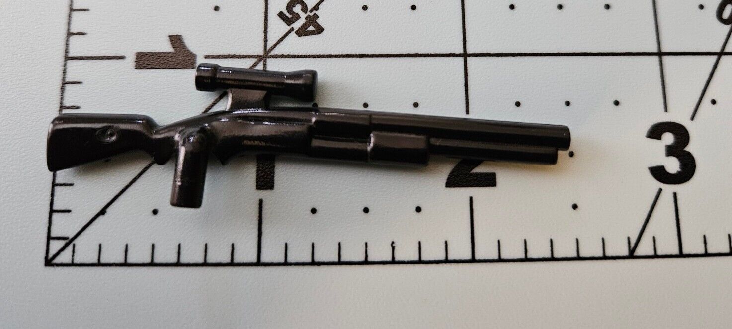 Weapon Accessory 2.5 Inch Long Gun For 3.75 Inch Action Figure Black