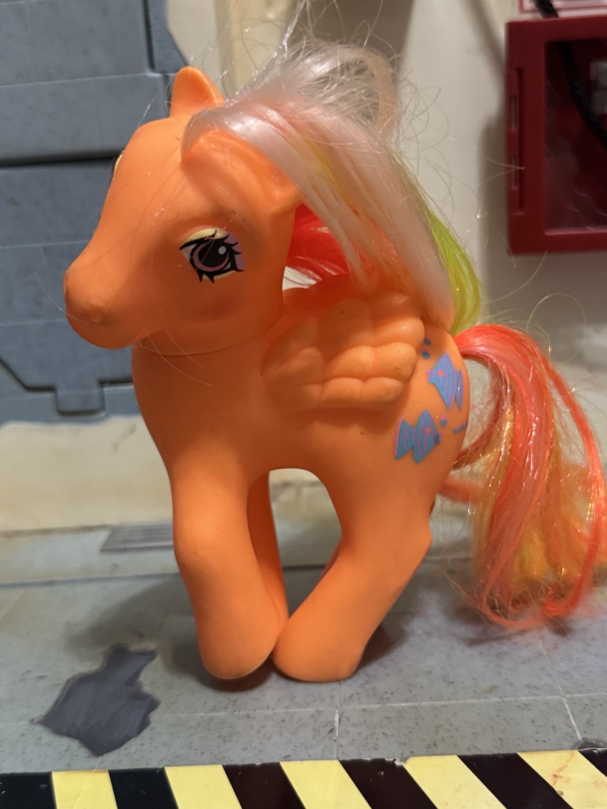 Vintage My Little Pony G1 Tropical Sea Breeze Angel Fish Orange Pegasus 1987