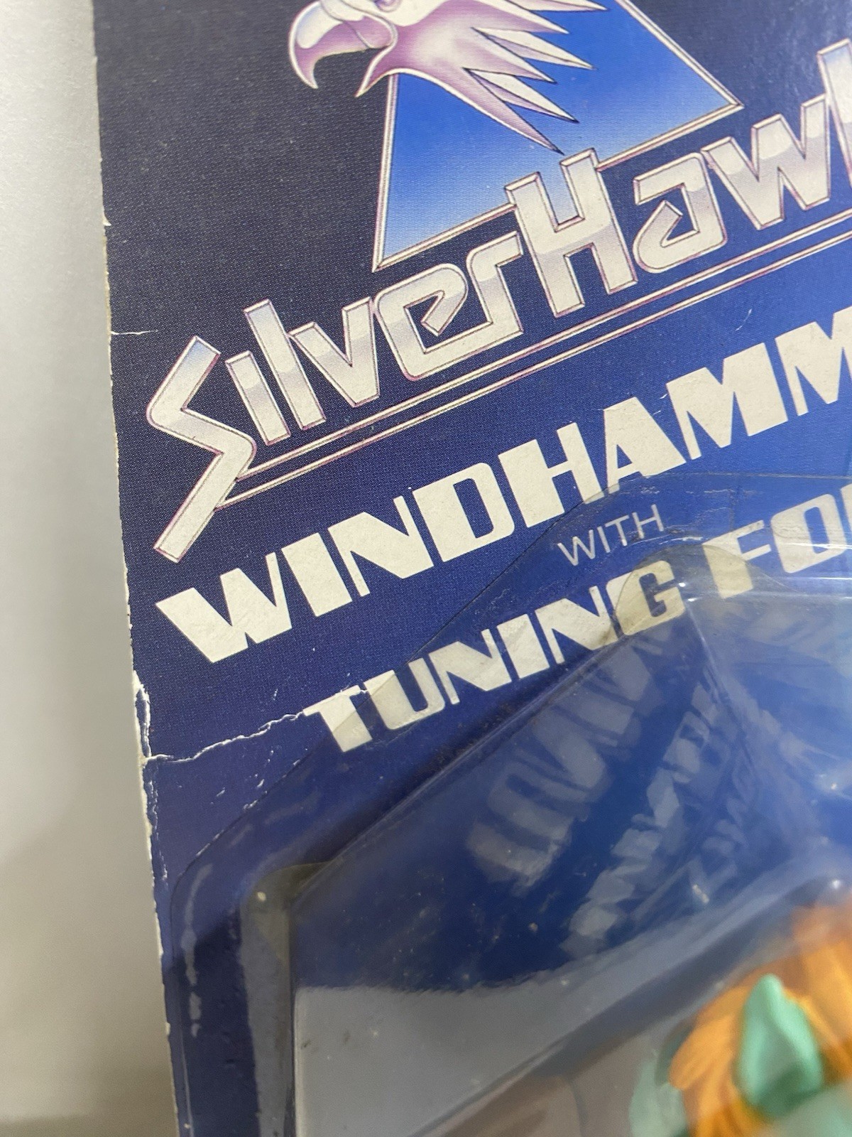 MOSC 1987 Silverhawks Windhammer with Tuning Fork on card unpunched