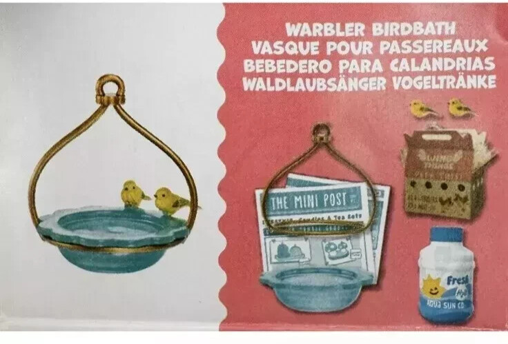 NEW mga miniverse make it mini lifestyle series WARBLER BIRDBATH hard to find