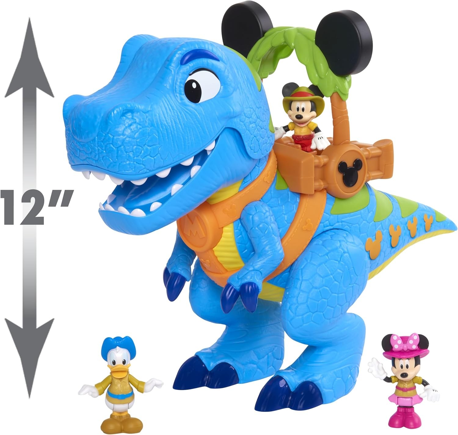 Disney Junior Mickey Mouse Funhouse Roarin&rsquo; Safari Dino, 4-piece Figures and…