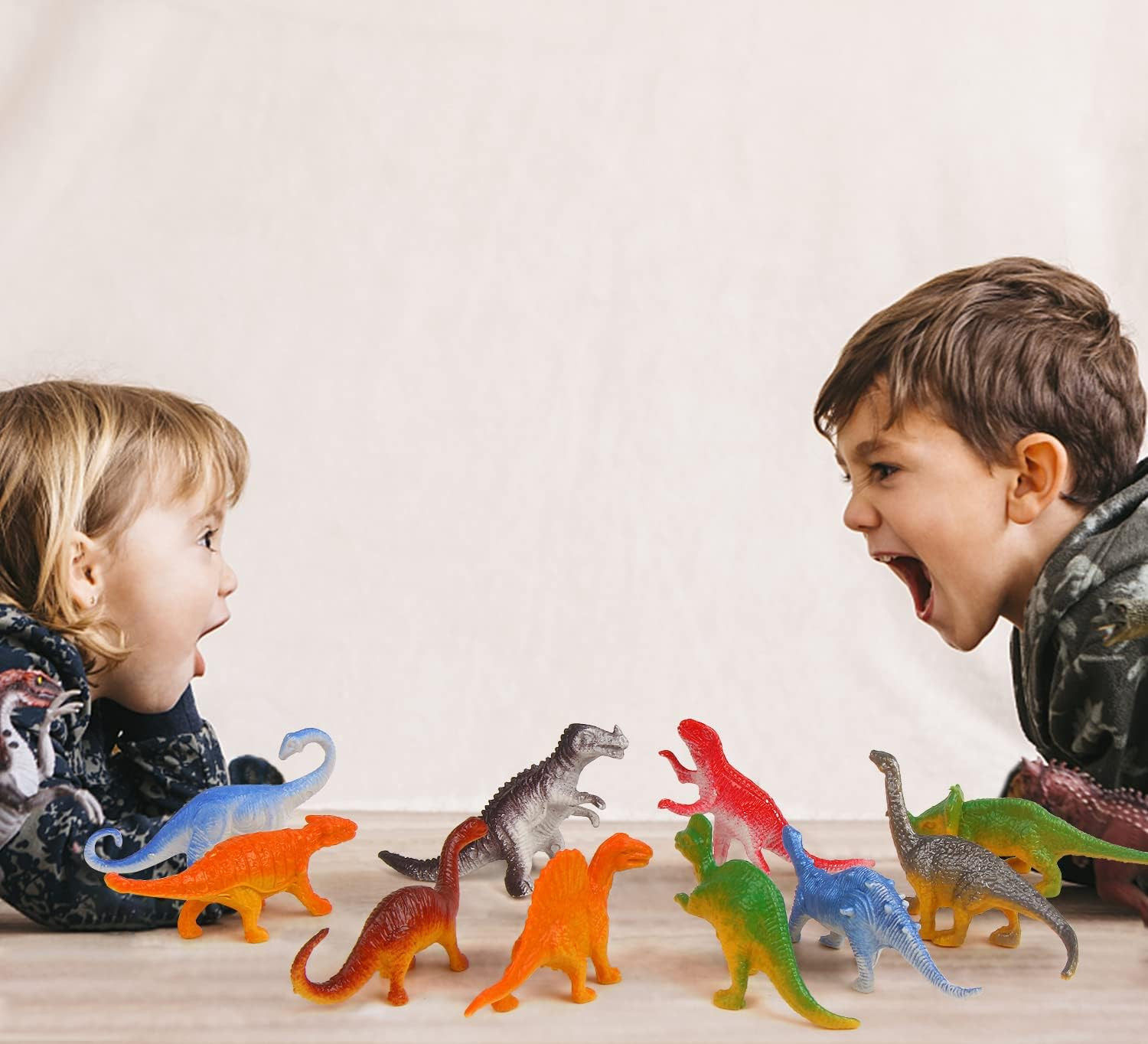 78 Pieces Mini Dinosaur Figures, Plastic Small Dinosaur Toys for Cupcake Topper