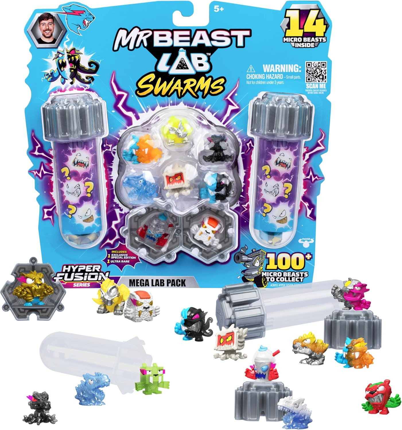 Swarms Series 3, Hyper Fusion Series, 14 Pack Collectible Micro Beasts, 14 Colle