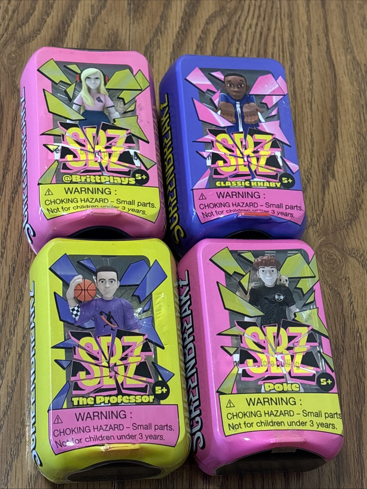 SBZ ScreenBreakZ,bundle Of (4) Classic Khaby,Britt plays,poke,and Professor