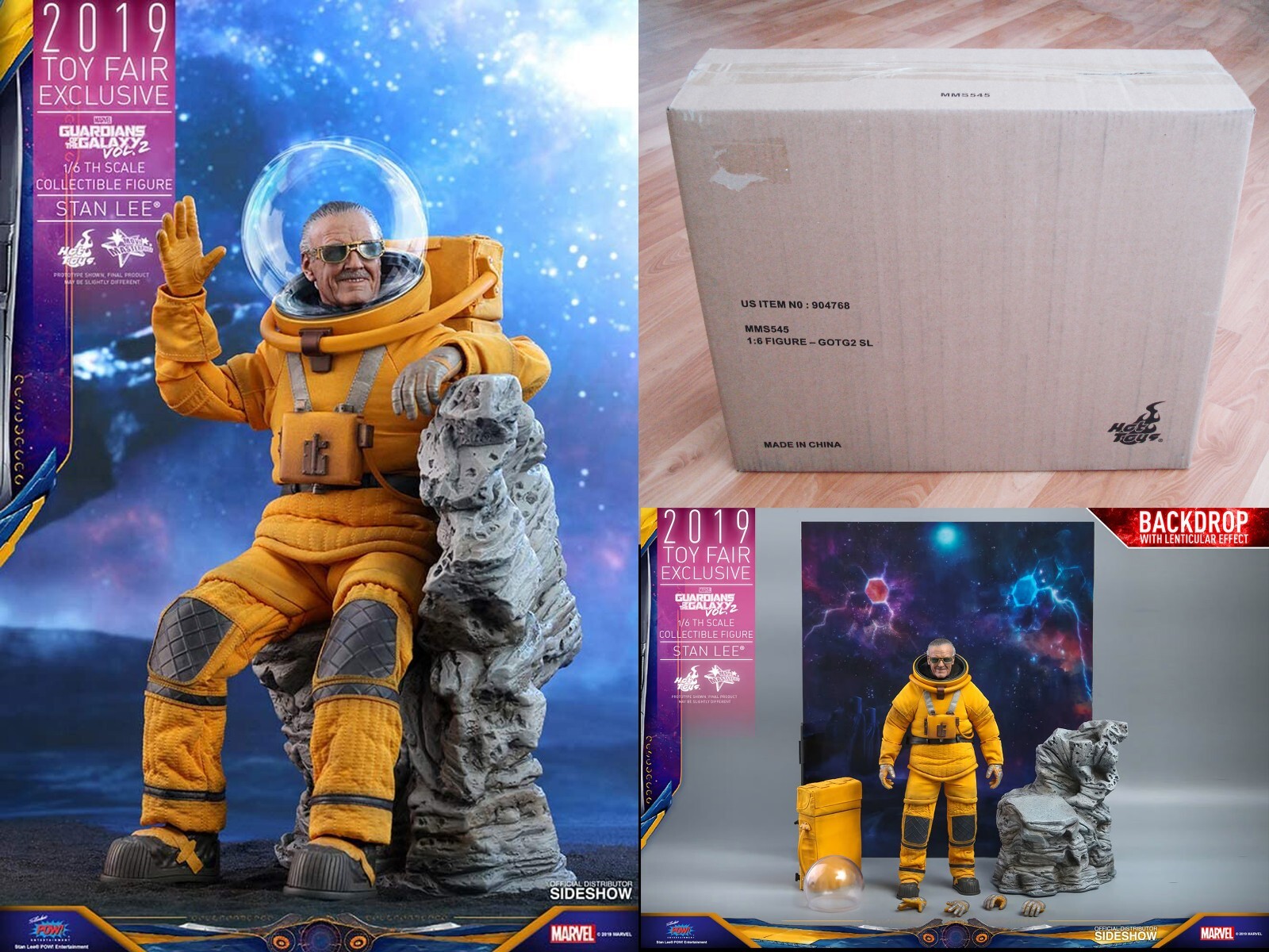 Hot Toys 1/6th Scale STAN LEE Astronaut GOTG Vol2 Toy Fair 2019 Exclusive SEALED