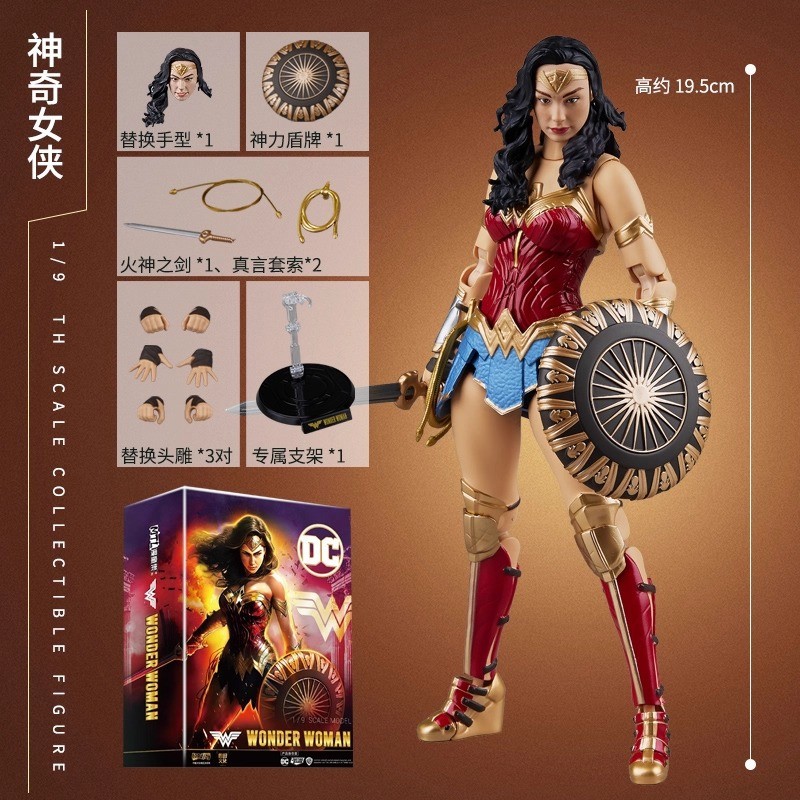 New Fondjoy 1:9 Scale DC Collection Wonder Woman Action Figure 7&Prime; Gift in box