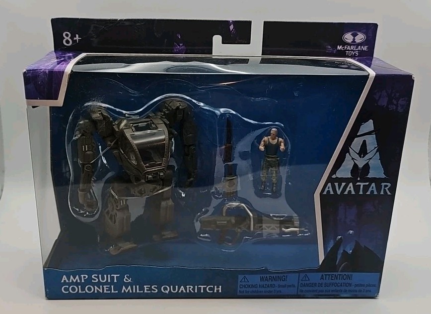 Avatar 2 – Amp Suit & Colonel Miles Quaritch Figures – Way of The Water Pandora