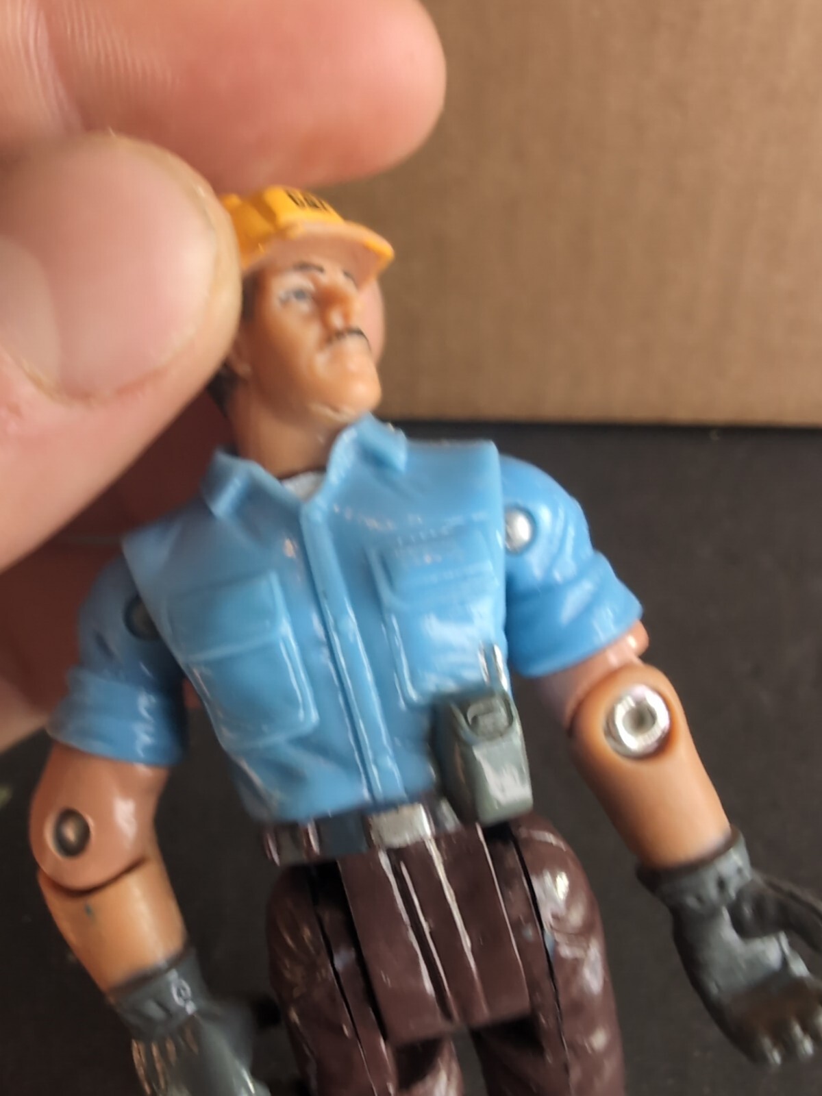 CAT Caterpillar Heavy Equipment Operator Construction Worker Action Figure Toy