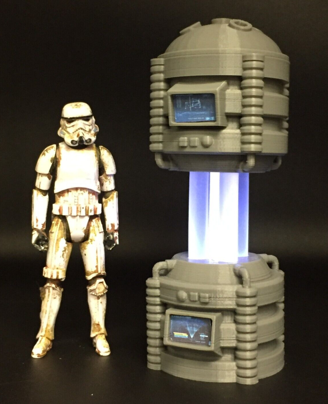 CUSTOM SCI FI POWER UNIT W/LIGHT for STAR WARS GI JOE DIORAMA 3.75 figure (C07)