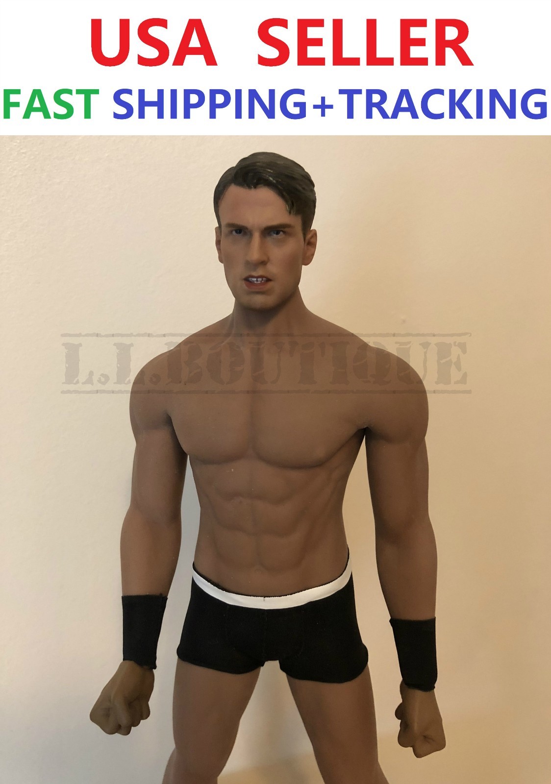 CUSTOM 1/6 Chris Evans Captain America 6.0 w/ PHICEN M33 Seamless Muscular Body