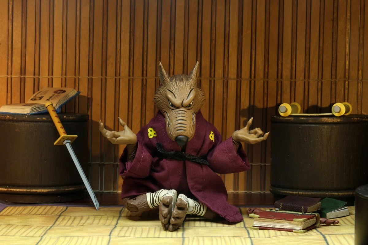 TEENAGE MUTANT NINJA TURTLES – SPLINTER VS BAXTER ACTION FIGURE SET BY NECA
