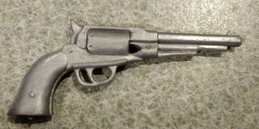 1975 Marx Johnny West JWA General Custer Capt Maddox Silver Pistol Nice Cond