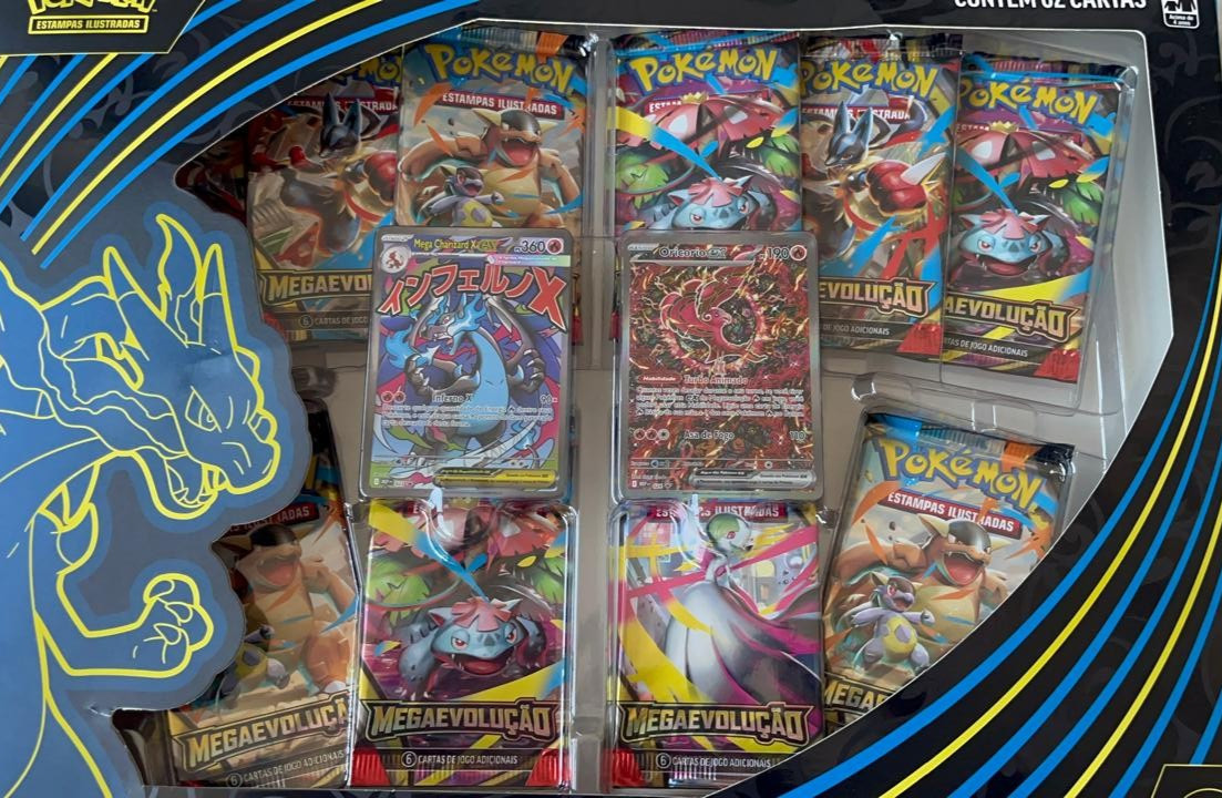 Pokemon Mega Evolution Mega Charizard X EX Oricorio Box Set Brazilian Sealed