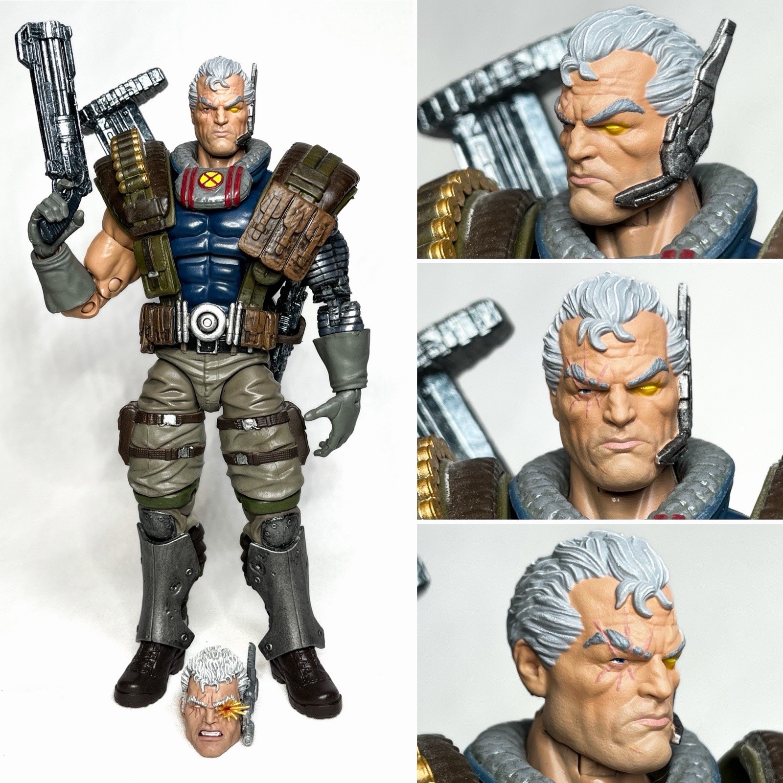 Custom (Made To order) Marvel Legends Cable Painted Headsculpt