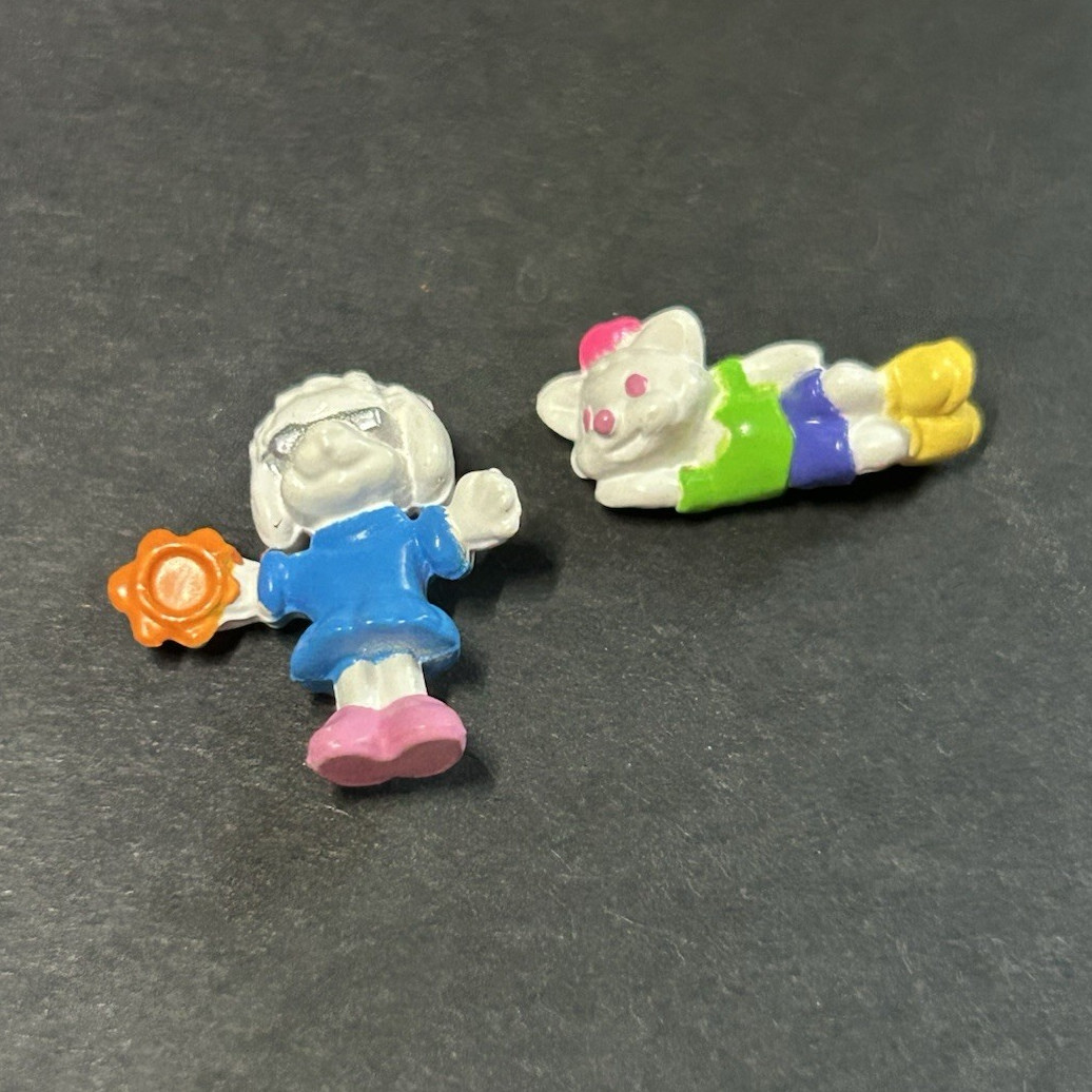 Mini Girl & Dog Figurines Mixed Lot, Multicolor Plastic Miniature Figures