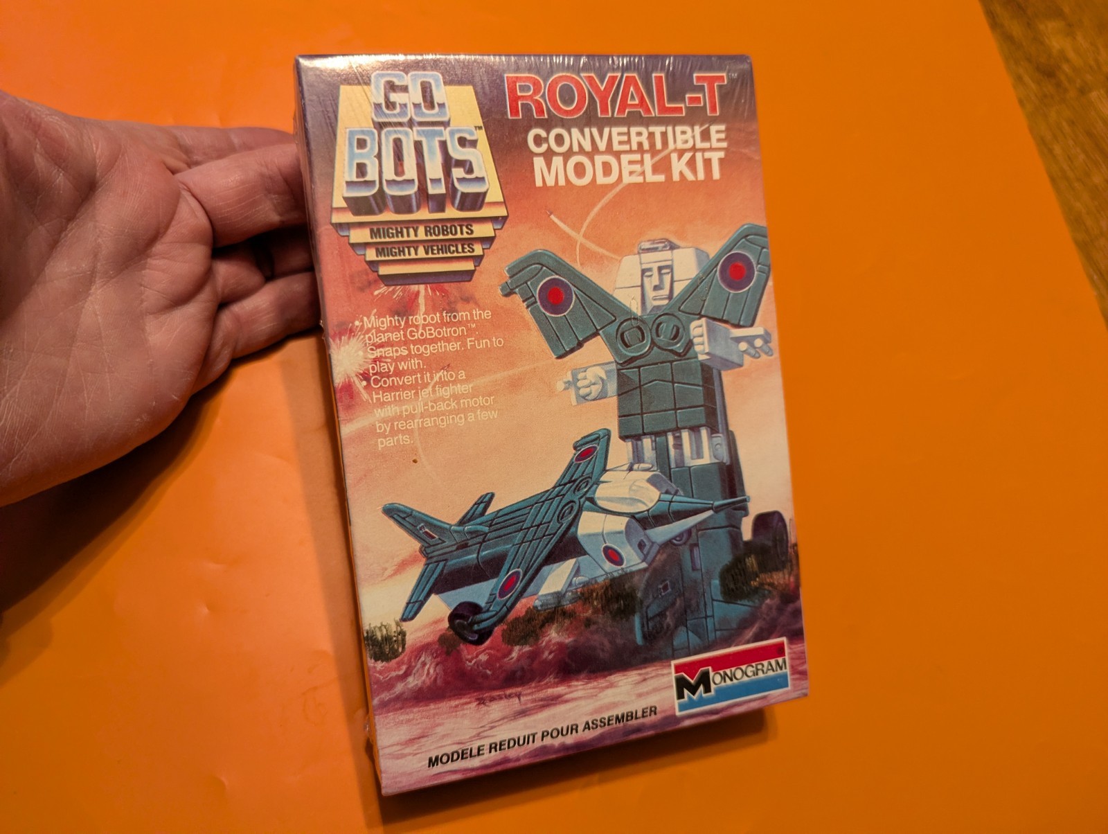 Vintage Go Bots Royal-T Jet Convertible Model Kit Monogram Plastic 80s 1984 NEW