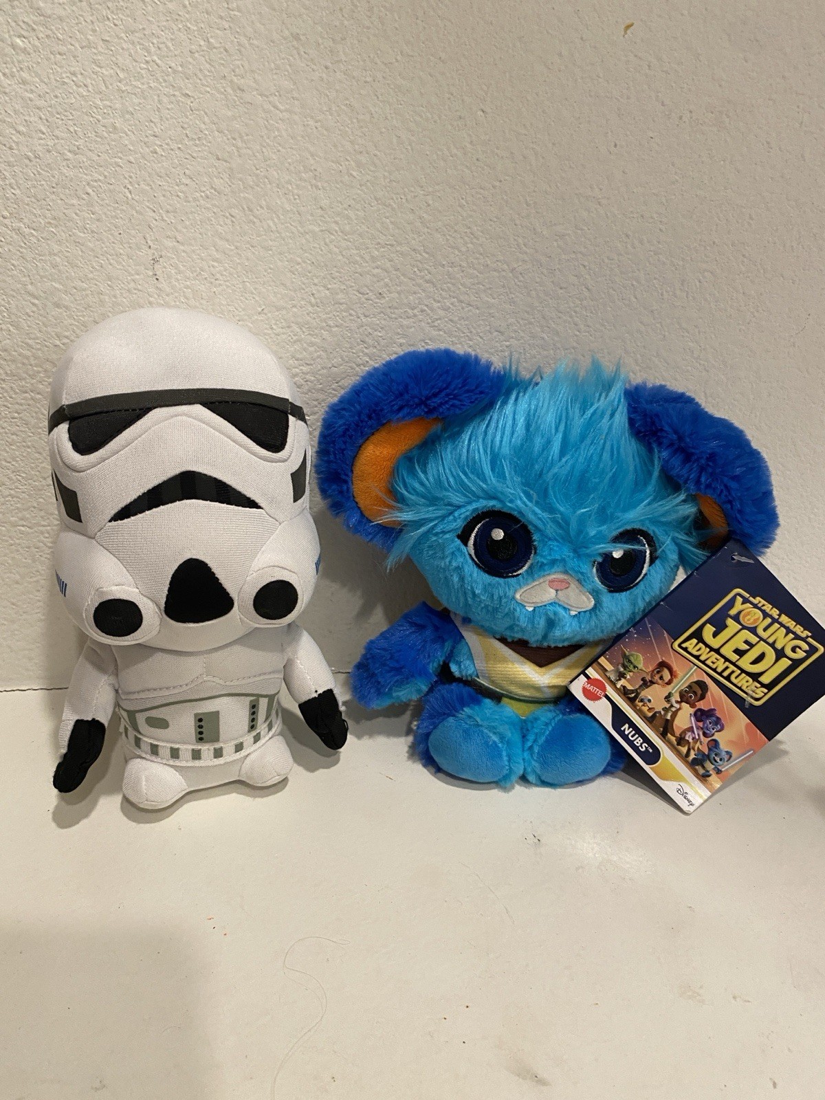2 Star Wars Plush Lot NWT Young Jedi ADV Nubs 6”,Storm Trooper 7” Lucas film ltd