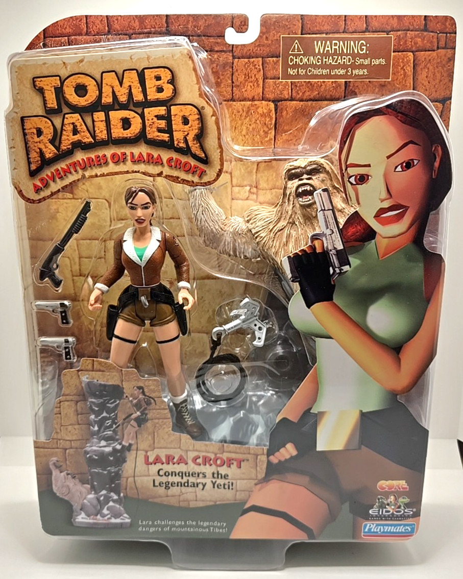 Playmates TOMB RAIDER Lara Croft Conquers the Legendary Yeti Action Figure 1999