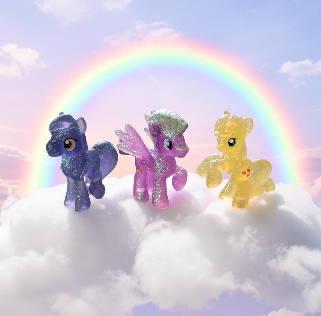 (Lot Of 3) My Little Pony Wave 10 Blind Bag Series 2&Prime; Miniature Glitter Figures