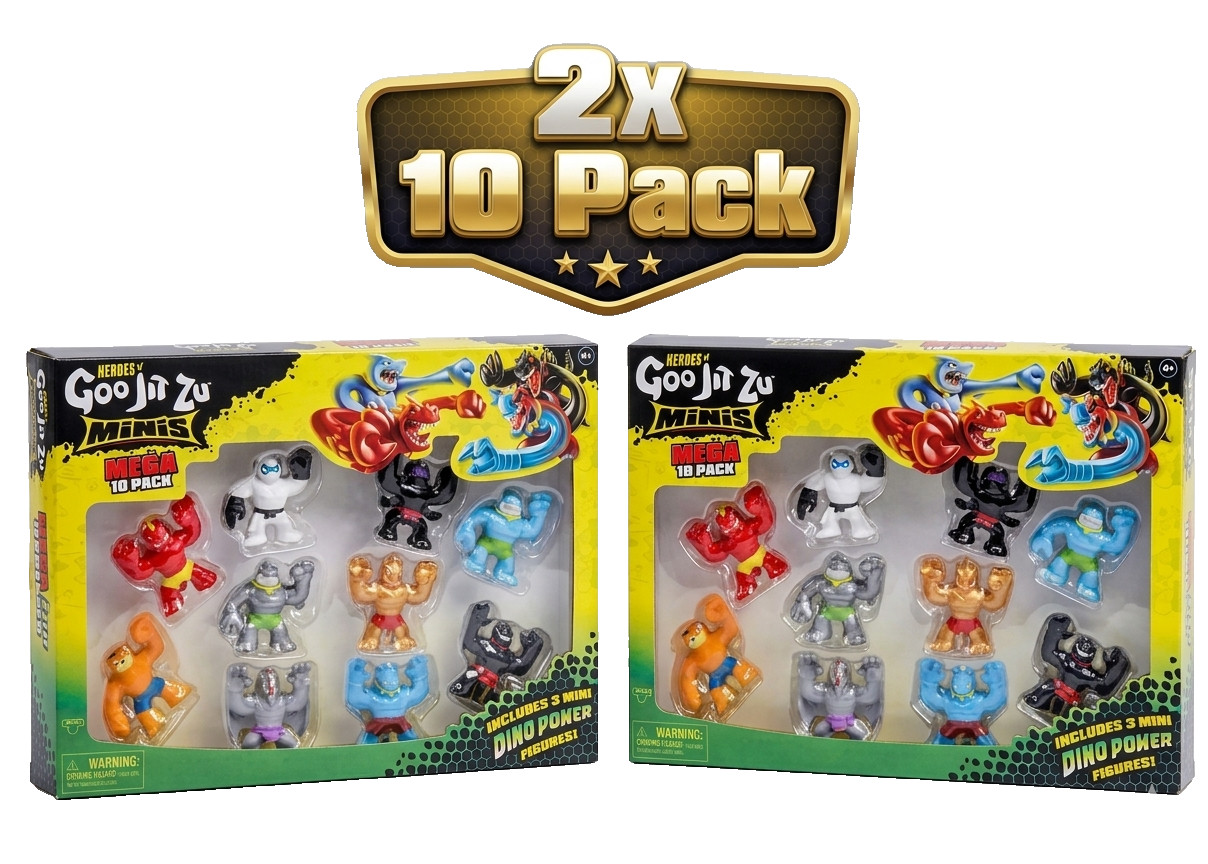Lot of 2 Goo Jit Zu Minis Mega 10 Pack each