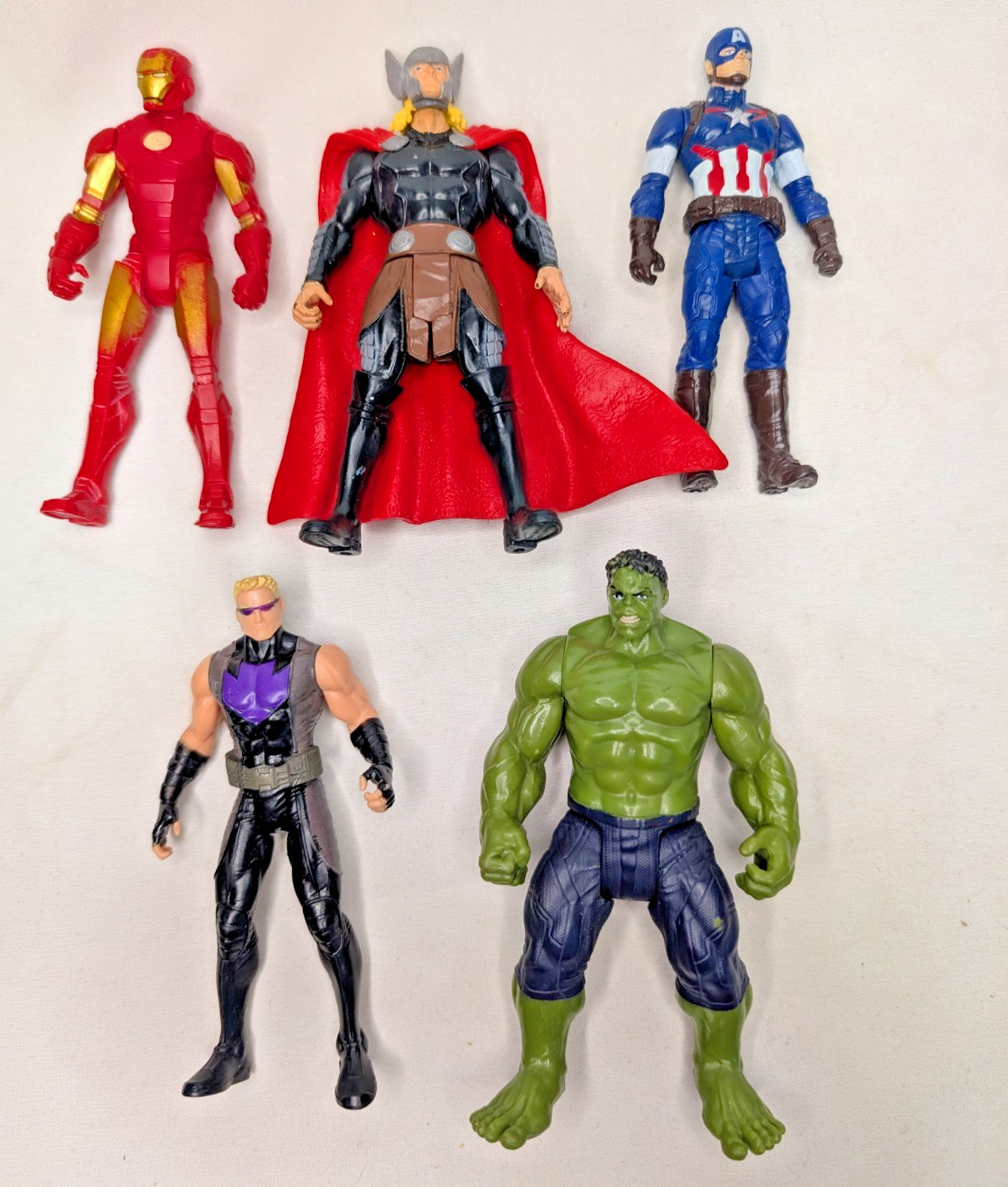 Marvel AVENGERS Basic 4&Prime; Figure Lot Hulk Thor Hawkeye Captain America Iron Man