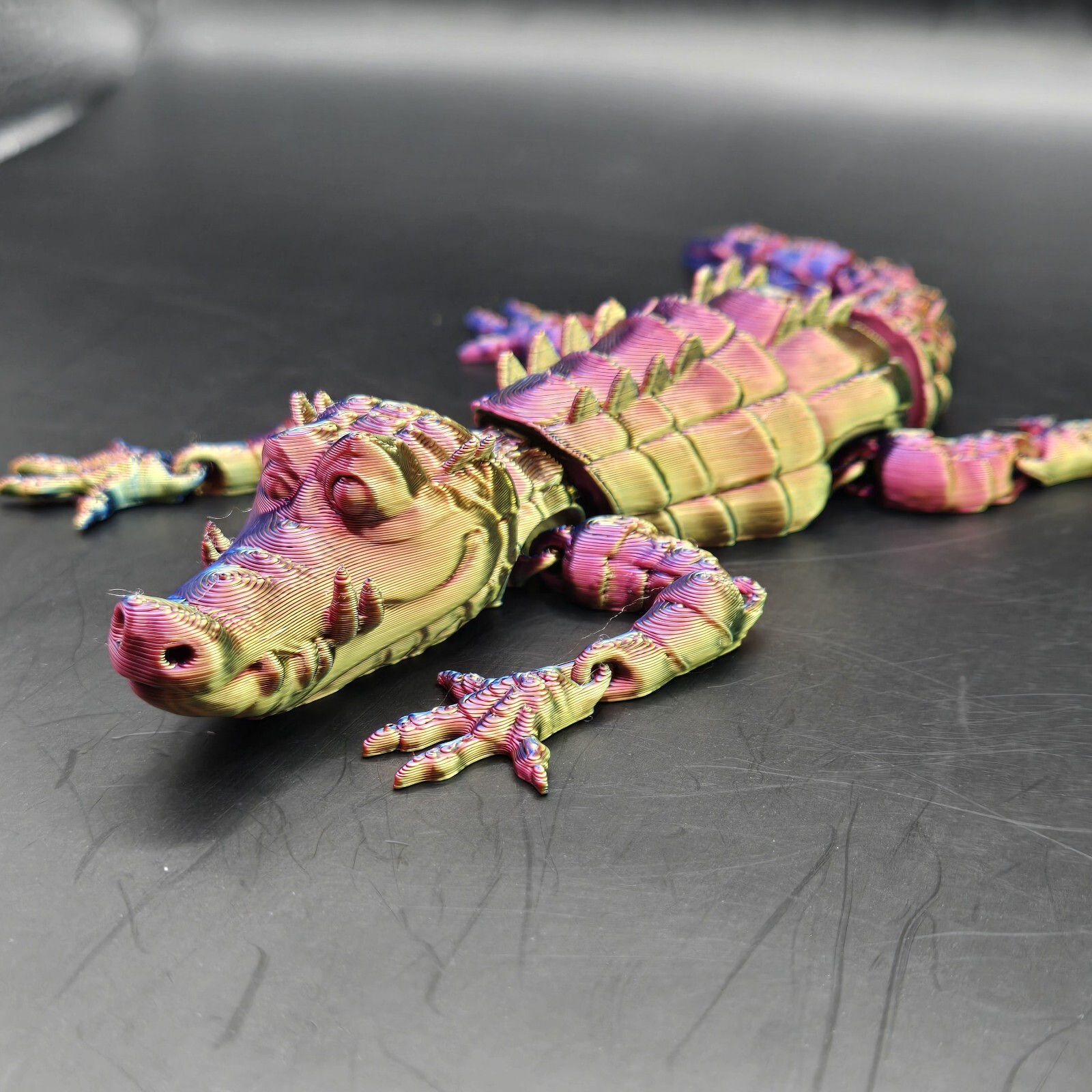 Alligator Articulated Figure 3D Printed Collectable Multi Color