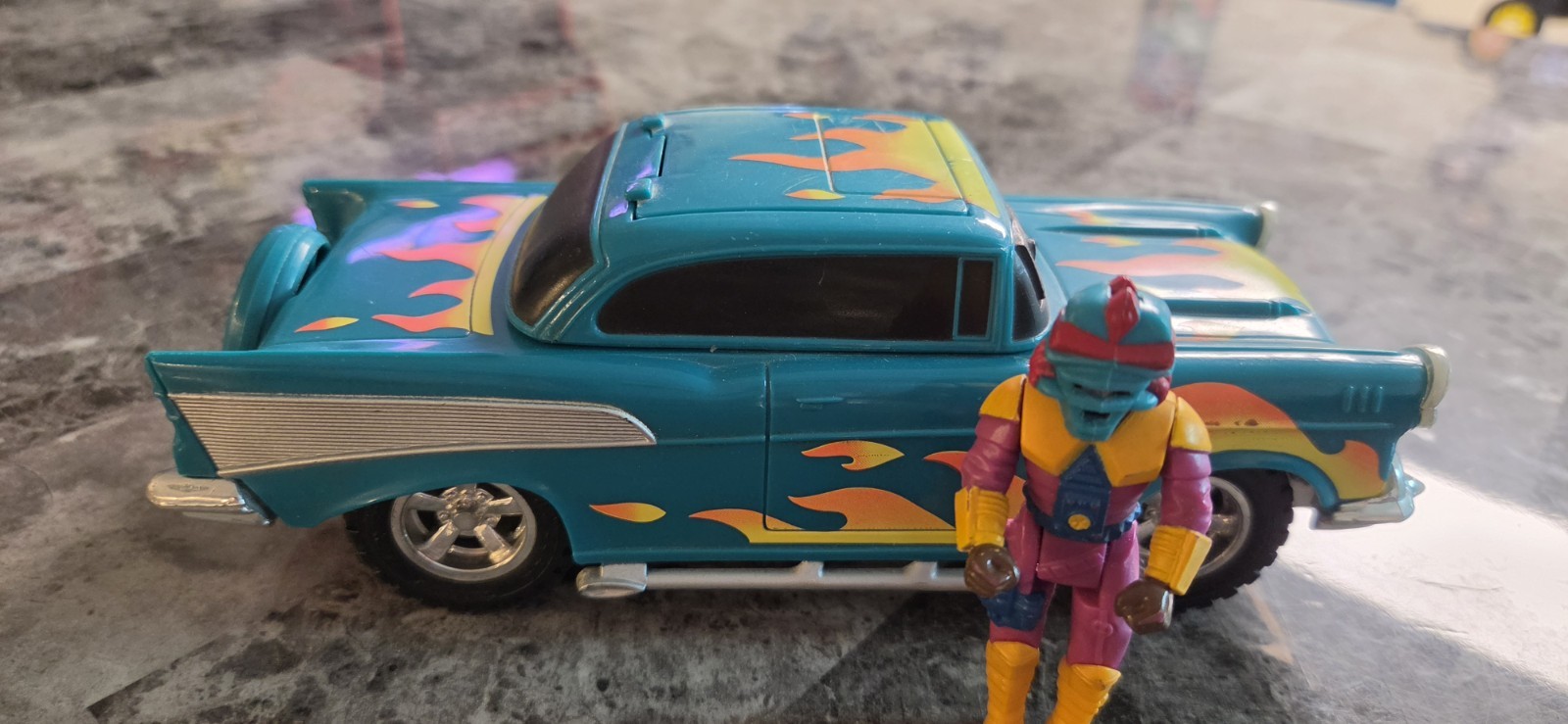 Vintage1986 Kenner M.A.S.K. Hurricane Hondo Maclean Complete. 3D printed tire.