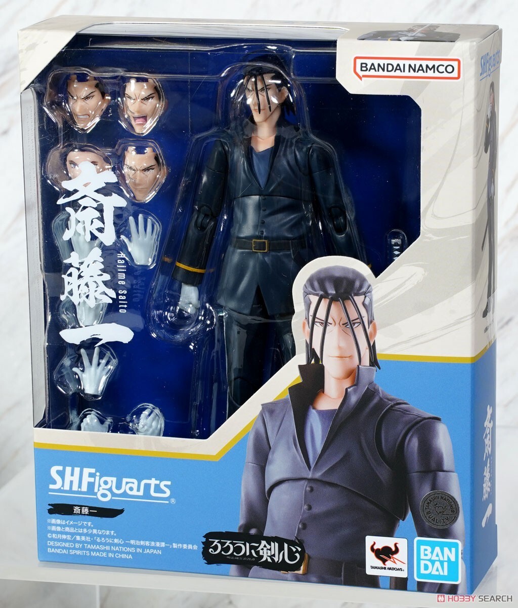 BANDAI S.H.FIGUARTS RUROUNI KENSHIN HAJIME SAITO 165mm ACTION FIGURE