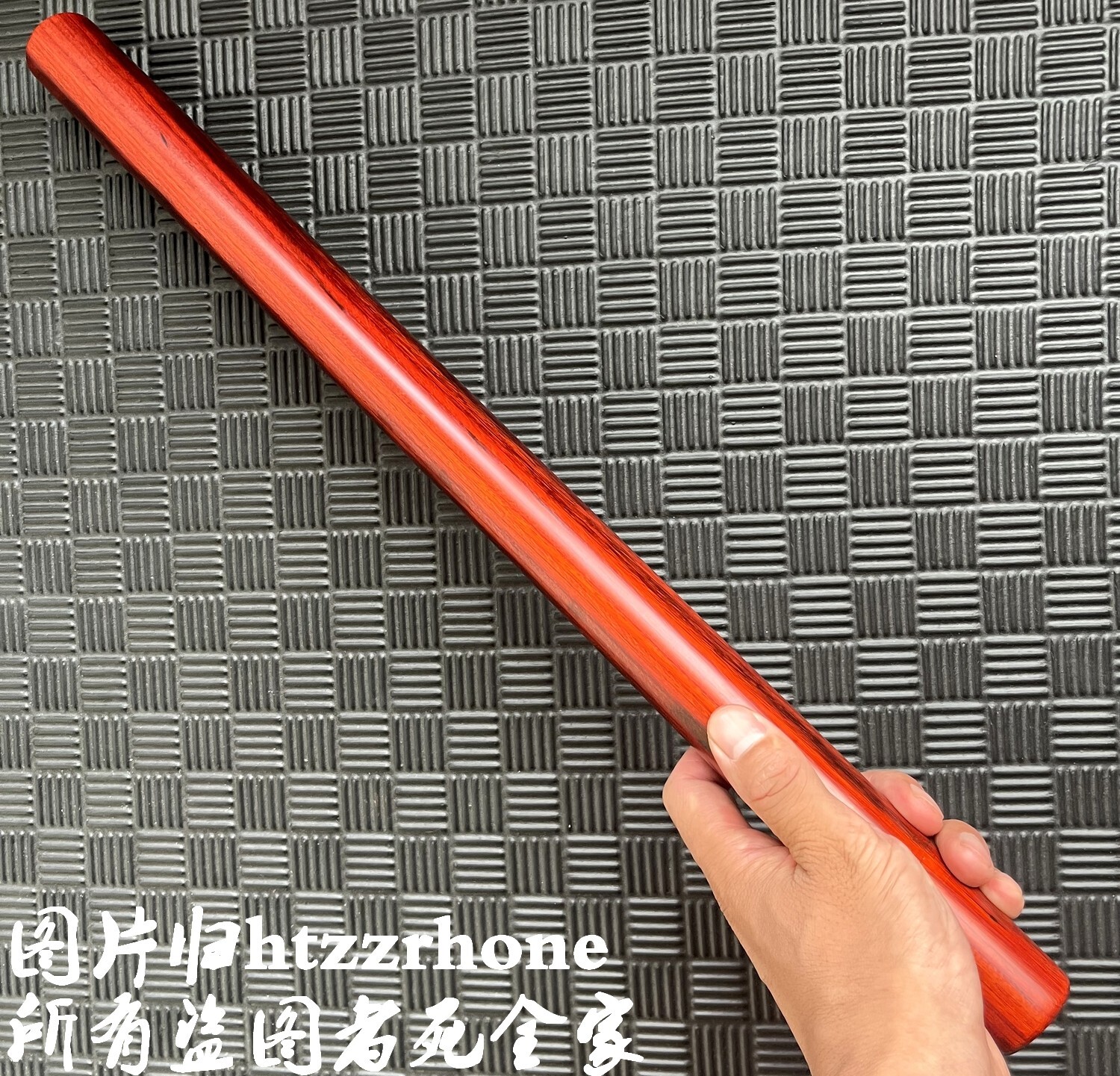 Solid 20&Prime; Chinese Roeswood Polished Stick Bar Kung Fu Safety Training Hand Toy